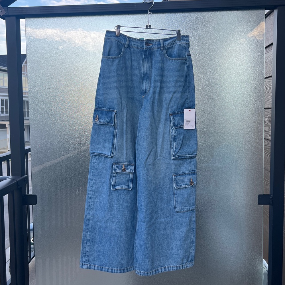 NWT The Frankie Shop Hailey Oversized Cargo Jeans